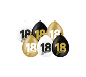 Paper Dreams 18th Birthday Celebration Balloons! 30cm | 6 pieces