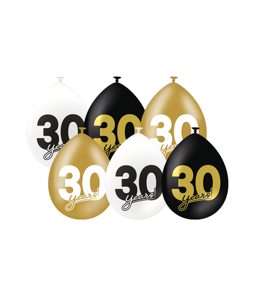 Paper Dreams Ballonnen 30 jaar Celebration! 30cm | 6 stuks Paper Dreams Ballonnen 30 jaar Celebration! 30cm | 6 stuks