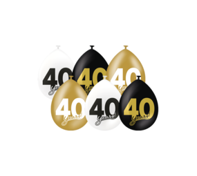 Paper Dreams Ballonnen 40 jaar Celebration! 30cm | 6 stuks Paper Dreams Ballonnen 40 jaar Celebration! 30cm | 6 stuks