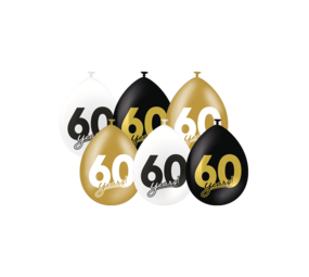 Paper Dreams Ballonnen 60 jaar Celebration! 30cm | 6 stuks Paper Dreams Ballonnen 60 jaar Celebration! 30cm | 6 stuks