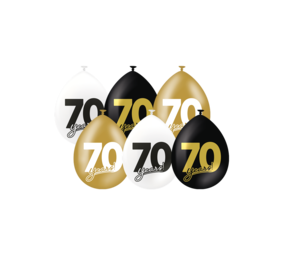 Paper Dreams Ballonnen 70 jaar Celebration! 30cm | 6 stuks Paper Dreams Ballonnen 70 jaar Celebration! 30cm | 6 stuks