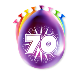 Paper Dreams Ballonnen 70 jaar Party 30cm | 8 stuks Paper Dreams Ballonnen 70 jaar Party 30cm | 8 stuks