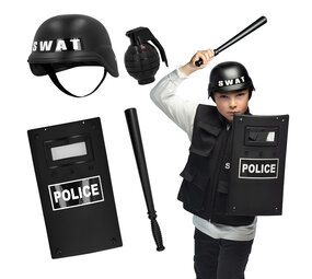 Boland Ensemble d'accessoires SWAT de police pour enfants | 4 pièces