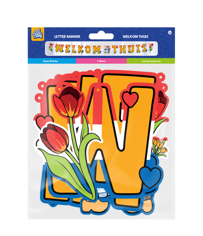 Paper Dreams Willkommens-Girlande mit Buchstaben, 3 Meter | pro Stück