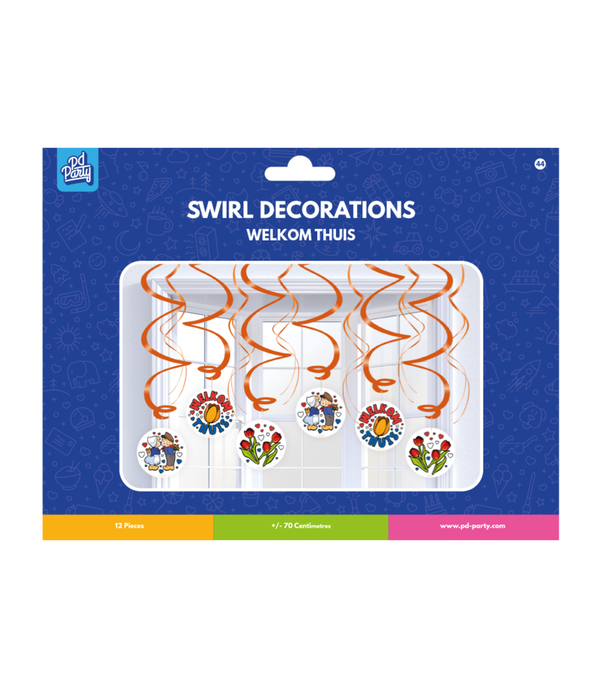Paper Dreams Welcome Home Swirls Hanging Decoration | Set of 12 pieces