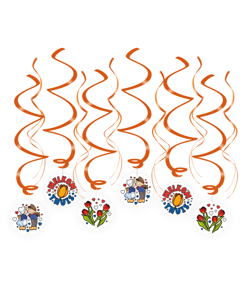 Paper Dreams Welcome Home Swirls Hanging Decoration | Set of 12 pieces