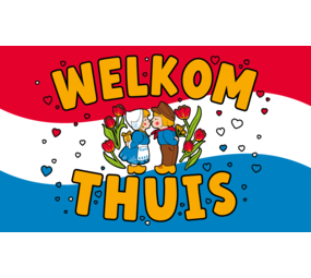 Paper Dreams Welkom Thuis Gevelvlag XXL 90x150cm | per stuk Paper Dreams Welkom Thuis Gevelvlag XXL 90x150cm | per stuk