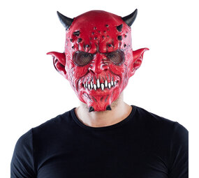 Boland Gruselige Teufelsmaske aus Latex für Halloween