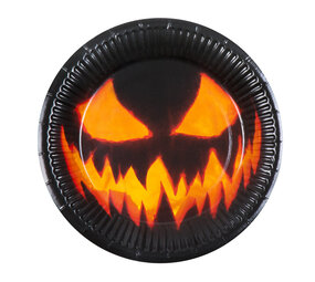Boland Assiettes citrouille effrayante d'Halloween 23 cm | 10 pièces Boland Assiettes citrouille effrayante d'Halloween 23 cm | 10 pièces