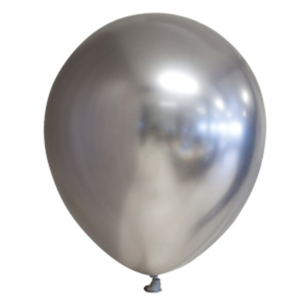 WeFiesta Silver Balloons Chrome 30cm | 10 pieces