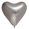 WeFiesta Silver Heart Balloons Chrome 30cm | 6 pieces WeFiesta Silver Heart Balloons Chrome 30cm | 6 pieces