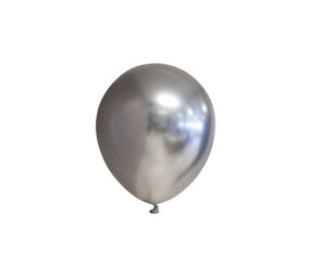 WeFiesta Zilveren Ballonnen Chroom 13cm | 20 stuks