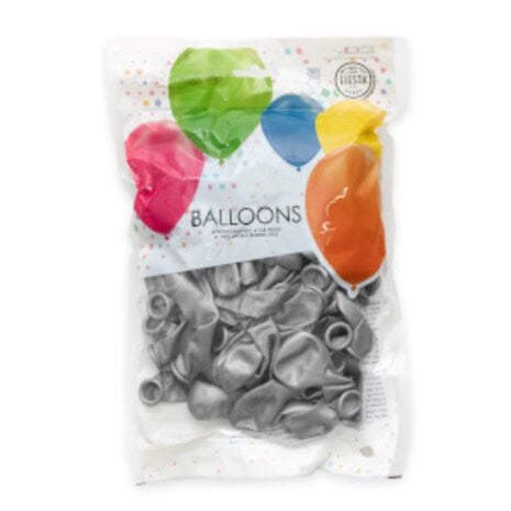 WeFiesta Silberne Chrom-Luftballons, 13 cm | 20 Stück