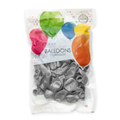 WeFiesta Zilveren Ballonnen Chroom 13cm | 20 stuks WeFiesta Zilveren Ballonnen Chroom 13cm | 20 stuks