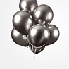 WeFiesta Space Grey Chrome Ballons 30 cm | 10 oder 100 Stück