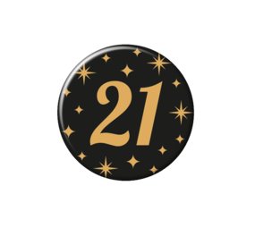 Paper Dreams Button 21  jaar Classy | per stuk Paper Dreams Button 21  jaar Classy | per stuk
