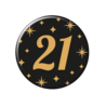Paper Dreams Button 21 jaar Classy | per stuk Paper Dreams Button 21 jaar Classy | per stuk