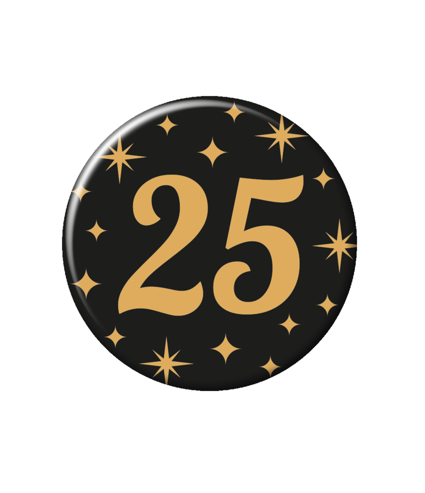 Paper Dreams Button 25  jaar Classy | per stuk