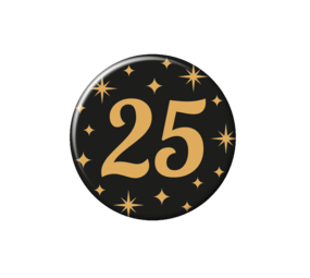 Paper Dreams Button 25 jaar Classy | per stuk Paper Dreams Button 25 jaar Classy | per stuk
