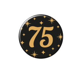 Paper Dreams Button 75 jaar Classy | per stuk Paper Dreams Button 75 jaar Classy | per stuk