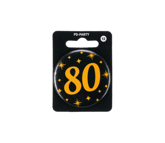 Paper Dreams Button 80 jaar Classy | per stuk Paper Dreams Button 80 jaar Classy | per stuk