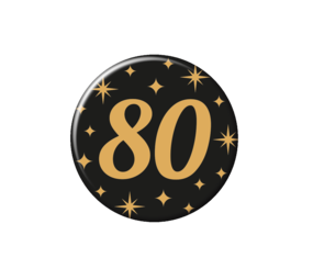 Paper Dreams Button 80 jaar Classy | per stuk Paper Dreams Button 80 jaar Classy | per stuk