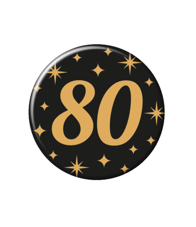 Paper Dreams Button 80 jaar Classy | per stuk Paper Dreams Button 80 jaar Classy | per stuk