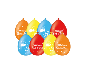 Paper Dreams Sinterklaas Ballonnen 30cm  | 8 stuks Paper Dreams Sinterklaas Ballonnen 30cm  | 8 stuks