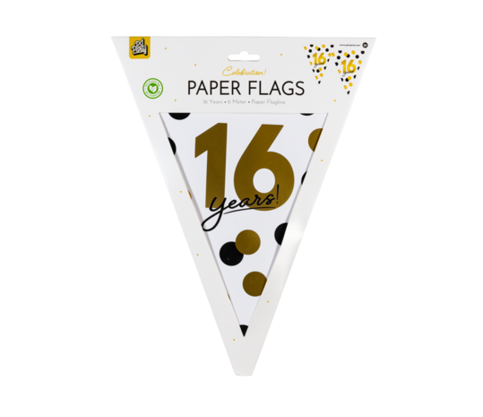 Paper Dreams Wimpelkette zum 16-jährigen Jubiläum! | 6 m