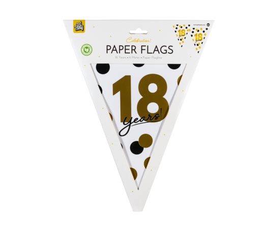 Paper Dreams Vlaggenlijn 18 jaar Celebration! | 6 mtr Paper Dreams Vlaggenlijn 18 jaar Celebration! | 6 mtr