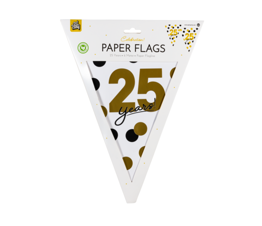 Paper Dreams Wimpelkette zum 25-jährigen Jubiläum! | 6 m Paper Dreams Wimpelkette zum 25-jährigen Jubiläum! | 6 m