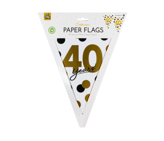 Paper Dreams Vlaggenlijn 40 jaar Celebration! | 6 mtr Paper Dreams Vlaggenlijn 40 jaar Celebration! | 6 mtr