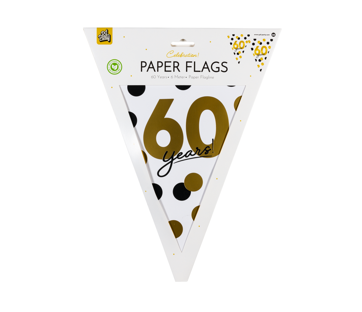 Paper Dreams Wimpelkette zum 60-jährigen Jubiläum! | 6 m