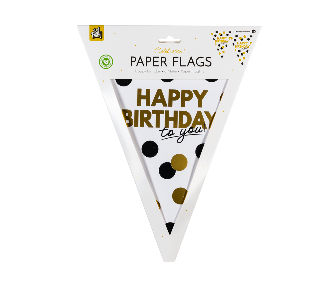 Paper Dreams Herzlichen Glückwunsch zum Geburtstag! Flaggengirlande | 6 m