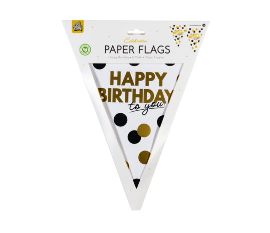 Paper Dreams Guirlande de drapeaux pour fêter un joyeux anniversaire ! | 6 m