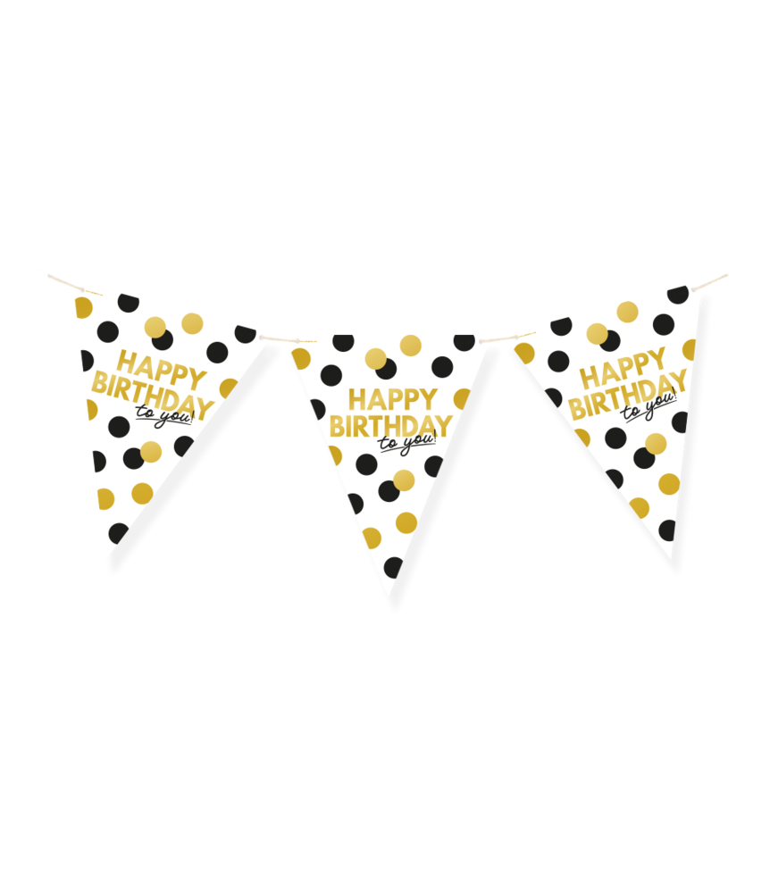 Paper Dreams Guirlande de drapeaux pour fêter un joyeux anniversaire ! | 6 m