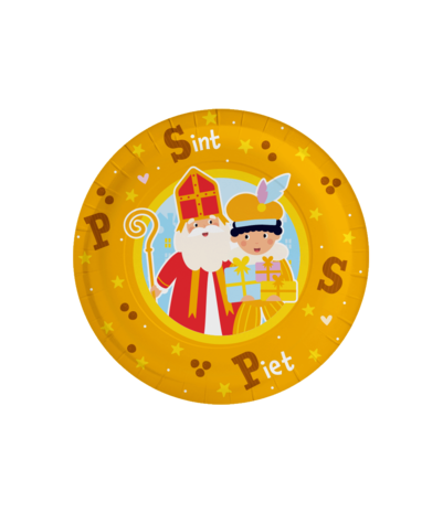Paper Dreams Assiettes Saint Nicolas et Père Fouettard 23 cm | 8 pièces