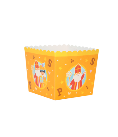 Paper Dreams Traktatie Bakjes Sint & Piet 8x8cm | 6 stuks Paper Dreams Traktatie Bakjes Sint & Piet 8x8cm | 6 stuks