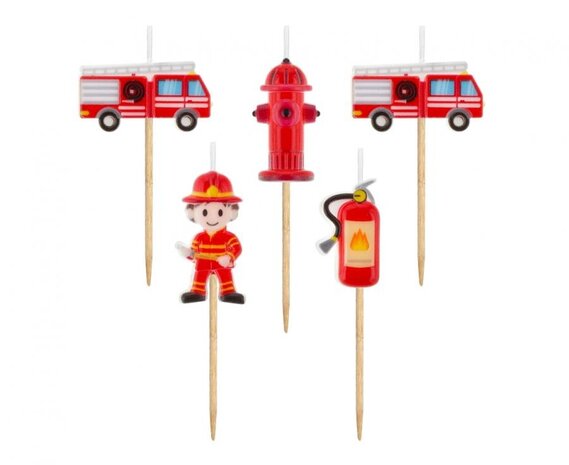 Godan Brandweer Kaarsjes 4,5cm | 5 Stuks Godan Brandweer Kaarsjes 4,5cm | 5 Stuks