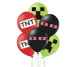 Godan Minecraft Ballonnen 30cm | 6 stuks Godan Minecraft Ballonnen 30cm | 6 stuks