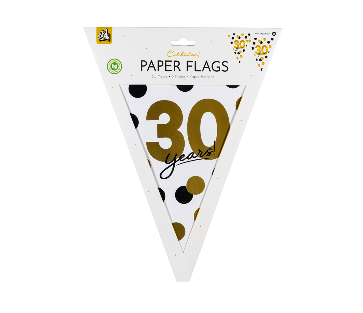 Paper Dreams Wimpelkette zum 30-jährigen Jubiläum! | 6 m