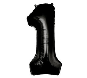 Paper Dreams Ballon en aluminium noir numéro 1 | 86 cm
