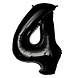 Paper Dreams Black Foil Balloon Number 4 | 86cm