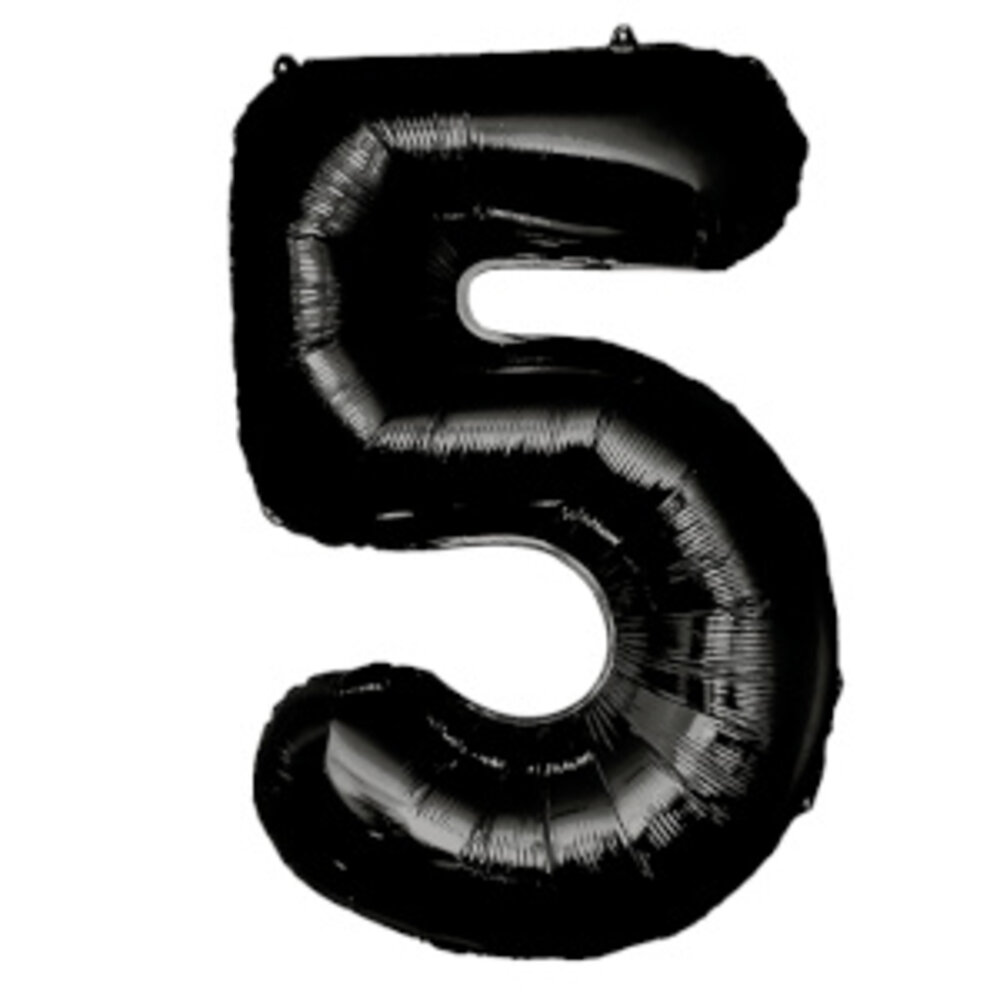 Paper Dreams Black Foil Balloon Number 5 | 86cm