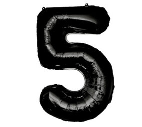 Paper Dreams Ballon en aluminium noir numéro 5 | 86 cm