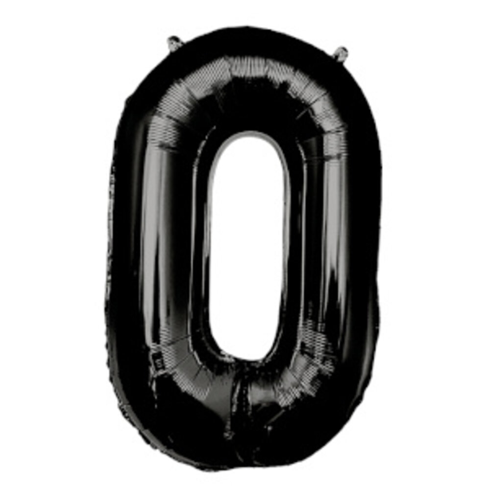 Paper Dreams Black Foil Balloon Number 0 | 86cm