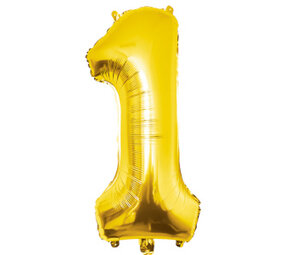 Paper Dreams Goud Folie Ballon Cijfer 1 | 86cm Paper Dreams Goud Folie Ballon Cijfer 1 | 86cm