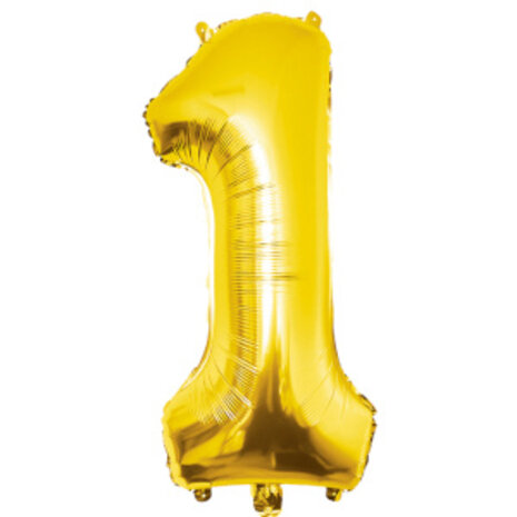 Paper Dreams Goud Folie Ballon Cijfer 1 | 86cm Paper Dreams Goud Folie Ballon Cijfer 1 | 86cm