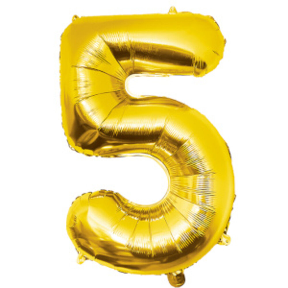 Paper Dreams Gold Foil Balloon Number 5 | 86cm
