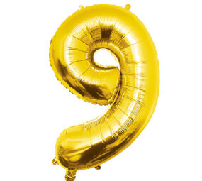 Paper Dreams Goud Folie Ballon Cijfer 9 | 86cm Paper Dreams Goud Folie Ballon Cijfer 9 | 86cm